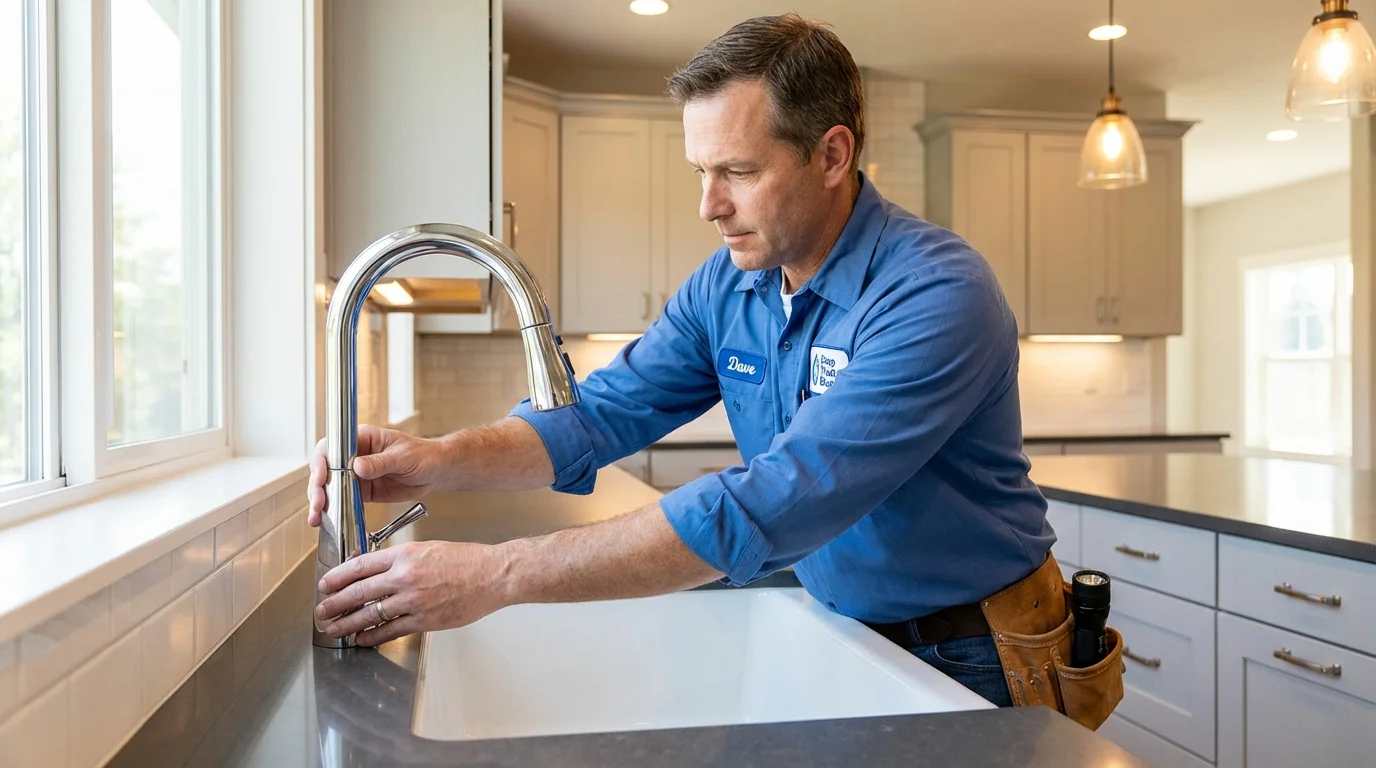 Kitchen faucet installation by Johns Plumbing LLC in Elmont