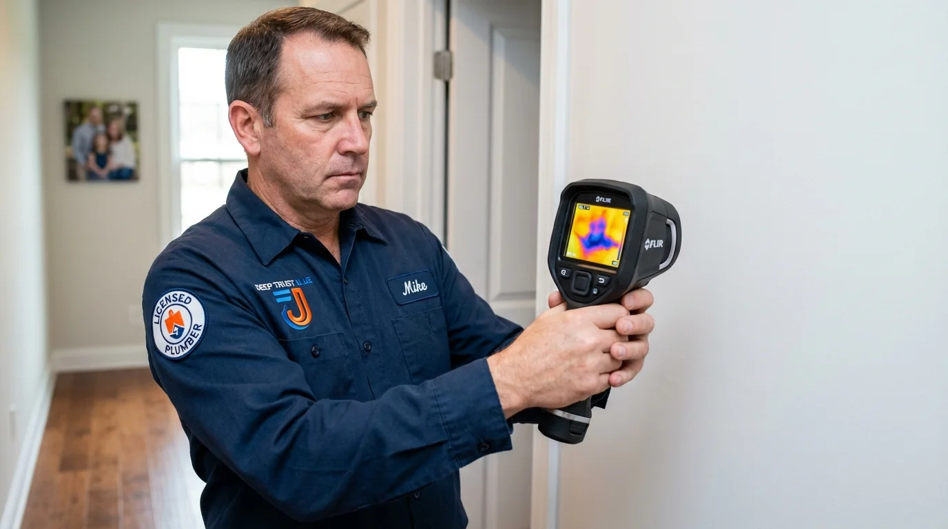 Thermal imaging leak detection by Johns Plumbing LLC in Elmont
